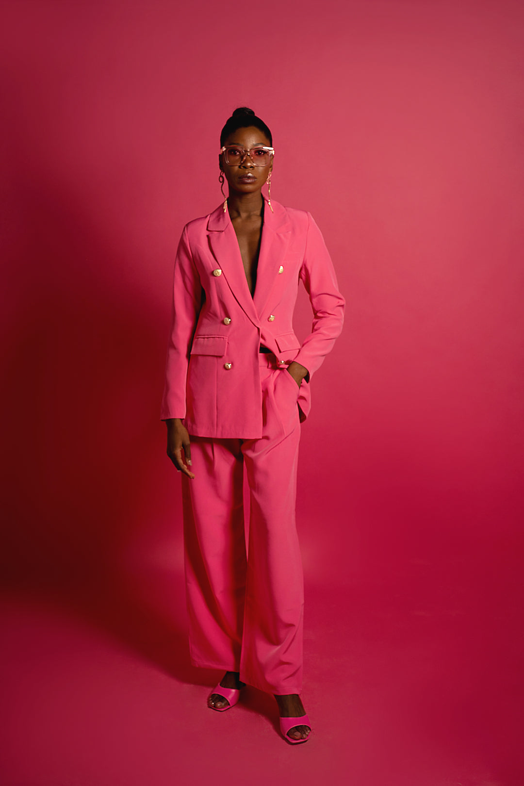 Fuschia Wide-Leg Crave Pants