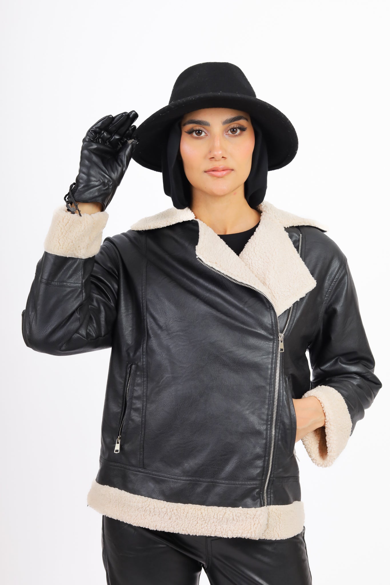 Leather Jacket with Liner Fur