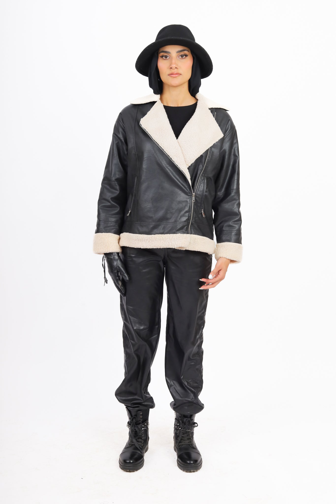 Leather Jacket with Liner Fur