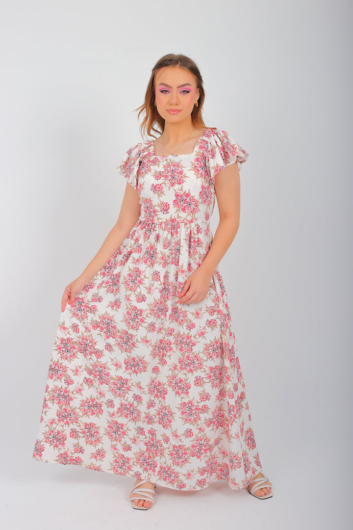Flora Open Back Dress