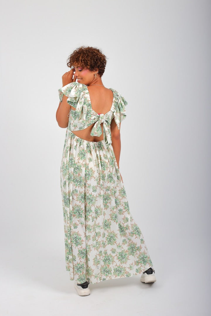 Flora Open Back Dress