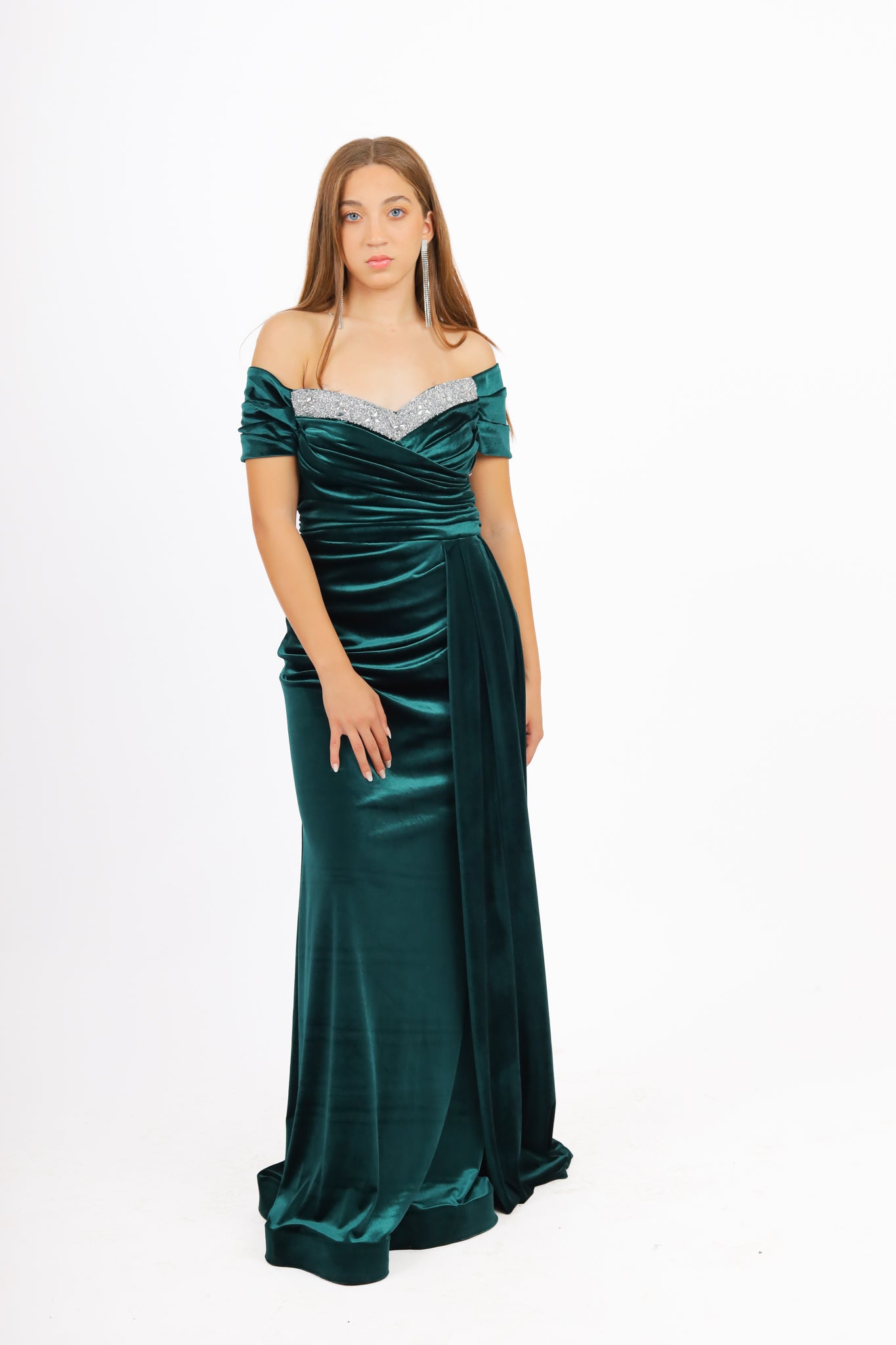 Off Shoulder Velvet Dress