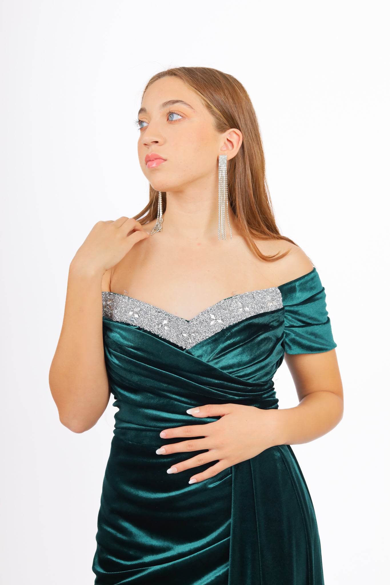 Off Shoulder Velvet Dress