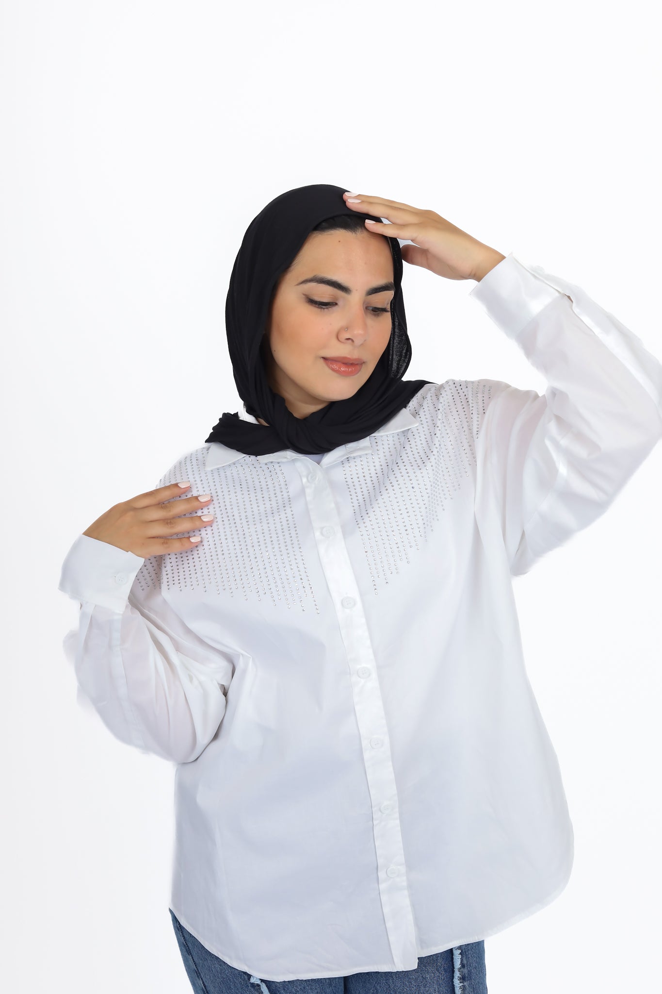 LONG SHIRT PANDRA WITH diamonds