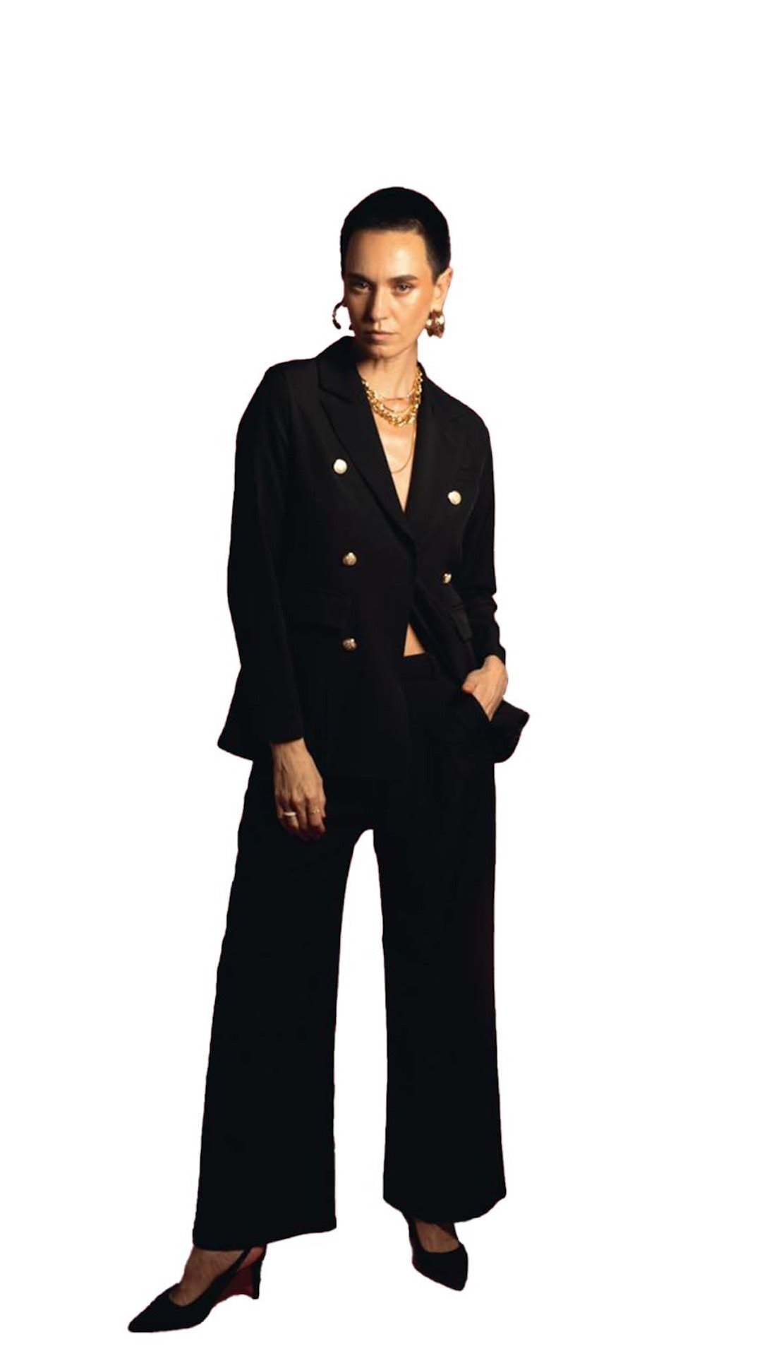 Black Wide-Leg Crave Pants