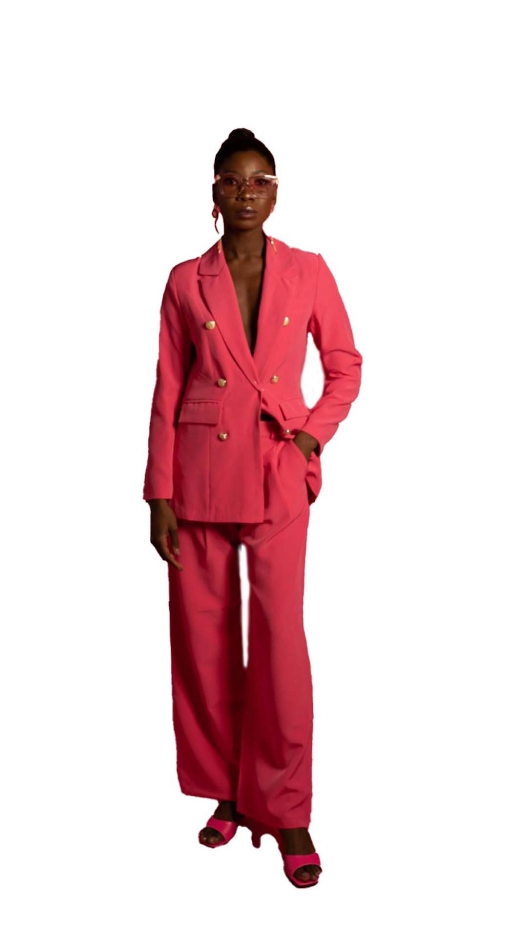 Fuschia Wide-Leg Crave Pants