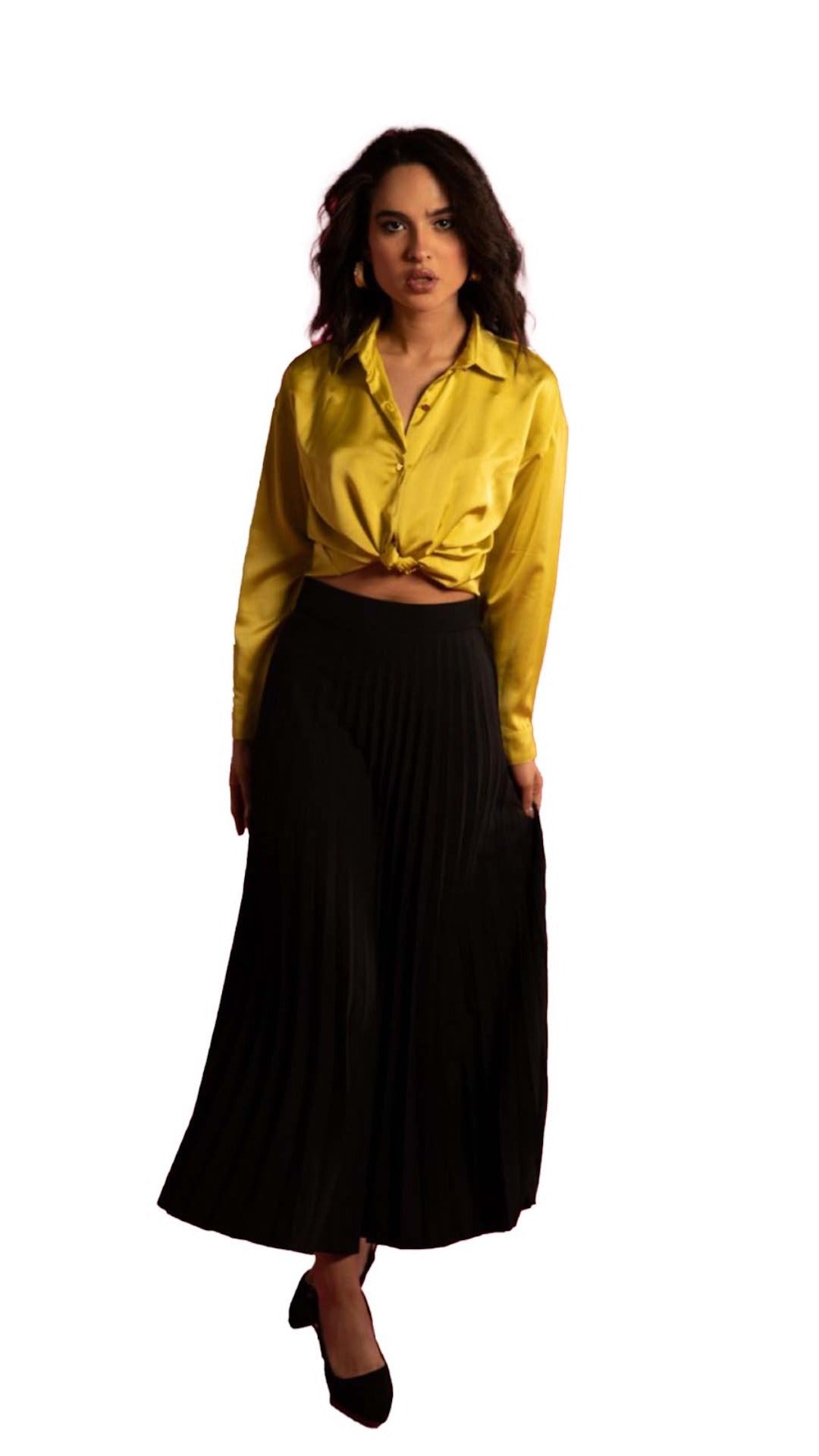 Black Pleats Skirt Crave