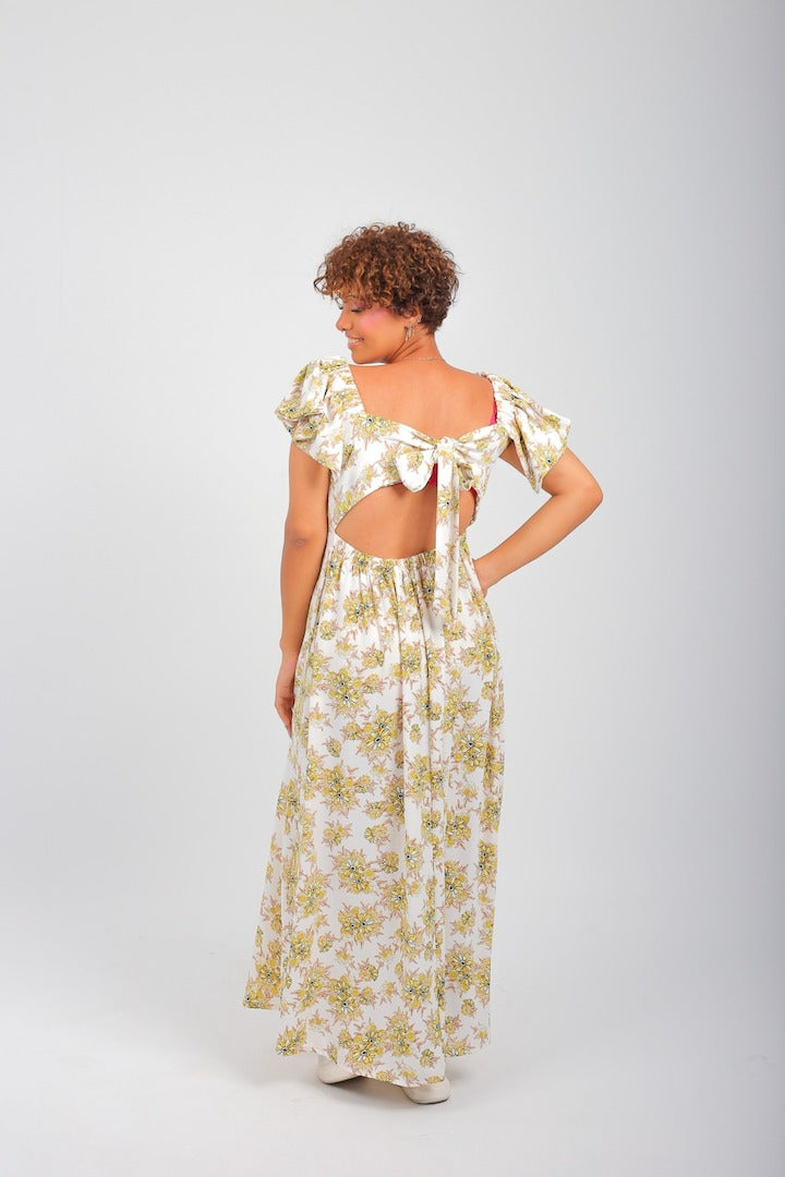 Flora Open Back Dress