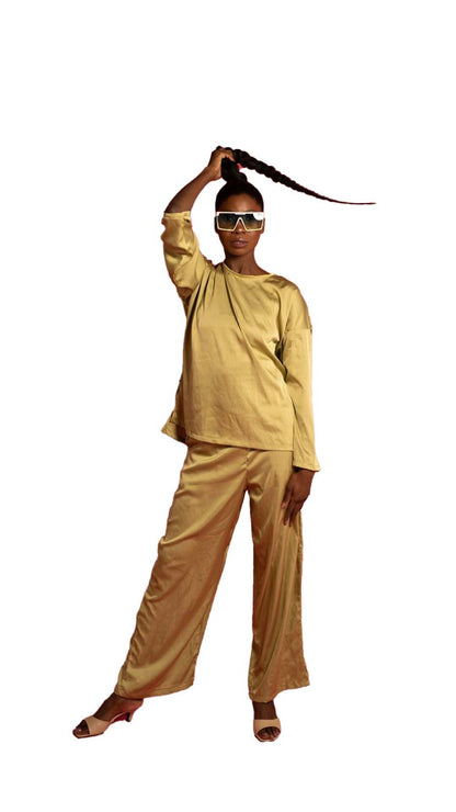 Apple Green Satin Pants