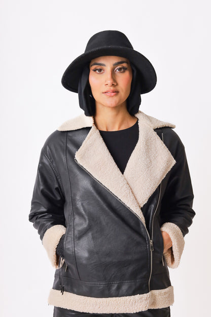 Leather Jacket with Liner Fur