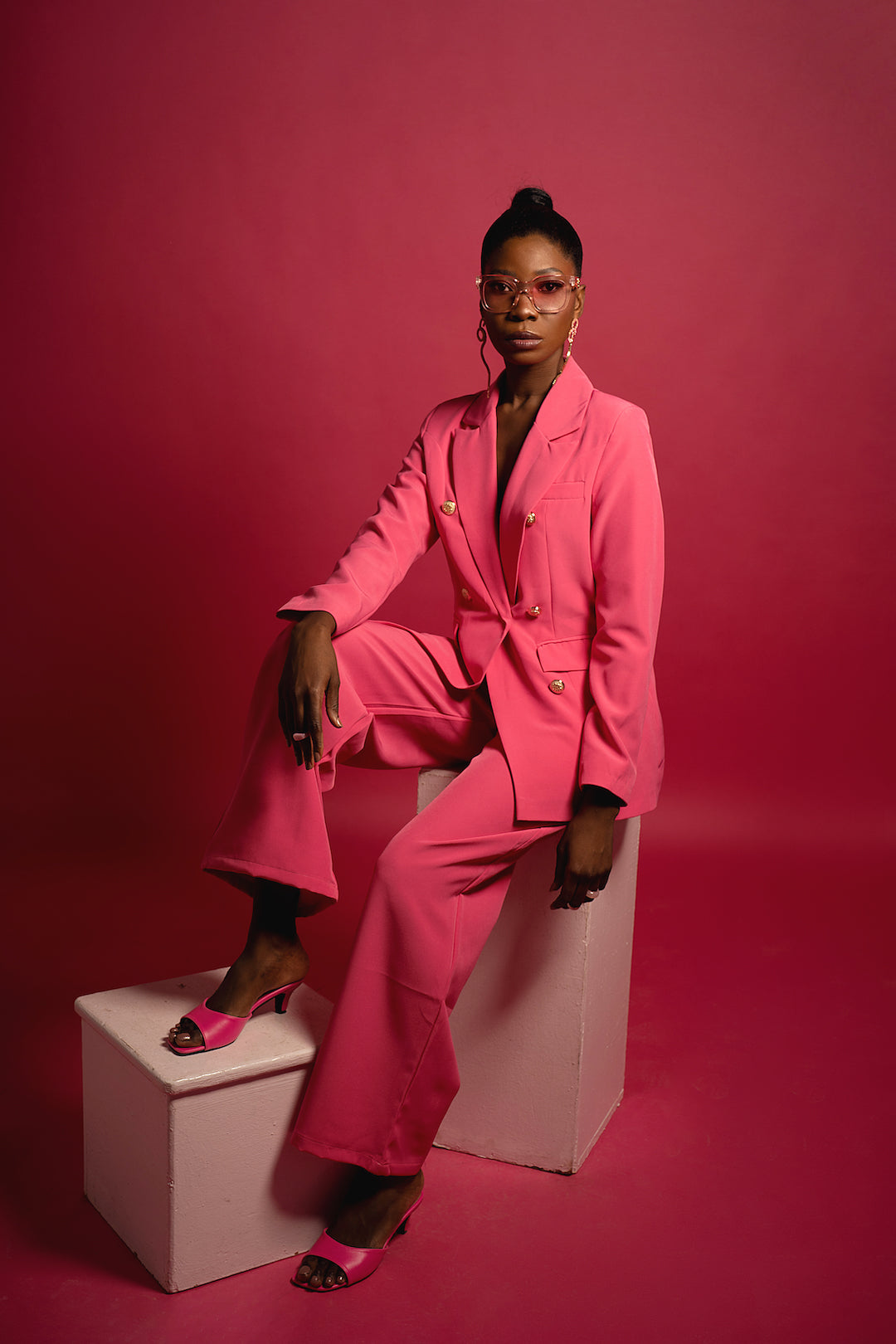 Fuschia Two Sides Crave Blazer
