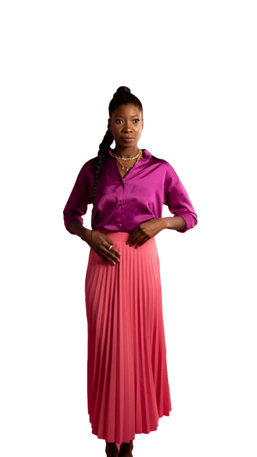 Pink Pleats Skirt Crave