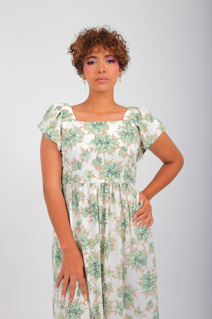 Flora Open Back Dress